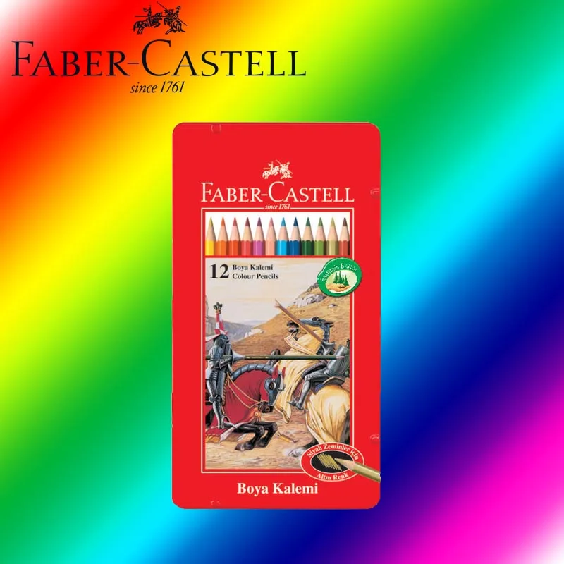 Original Faber Castell Classic 12 Colour Pencils in Metal Tin Box 115844 |