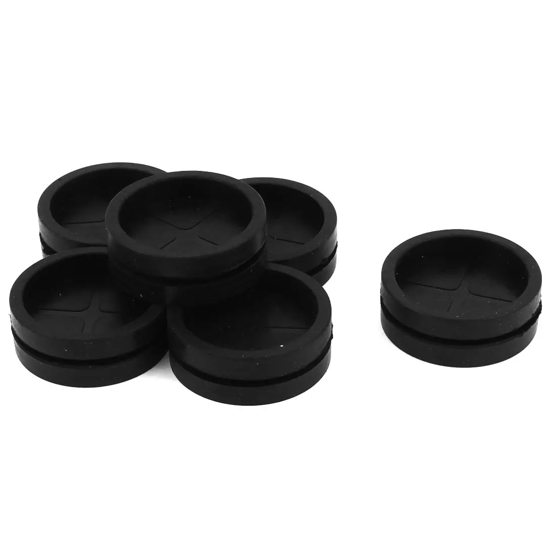 UXCELL 6 Pcs 35Mm Od Black Rubber Armature Bar Grommets Firewall