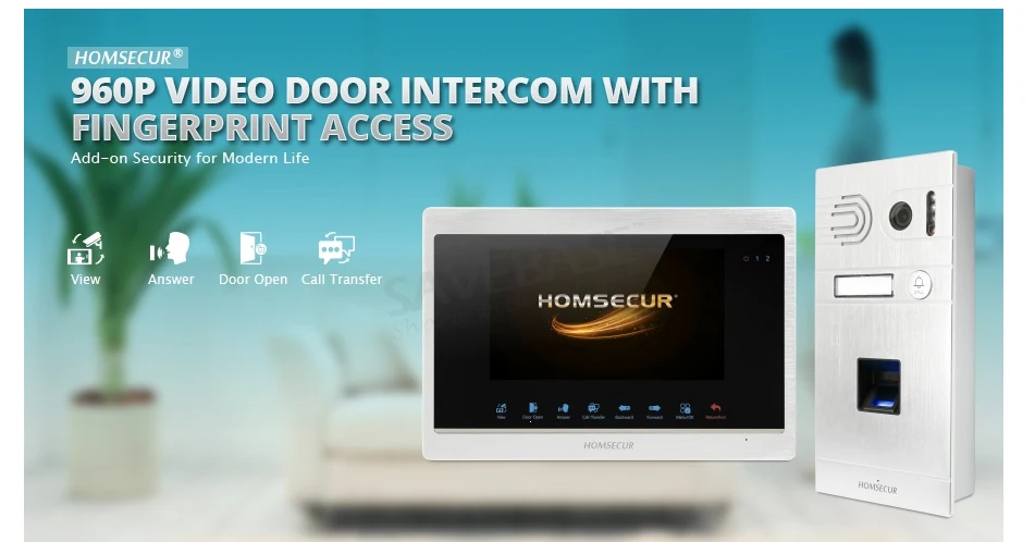 HOMSECUR 7 "Hands-free видео дверной телефон домофон с двухполосной домофон (BC061HD-S + BM702HD-S)