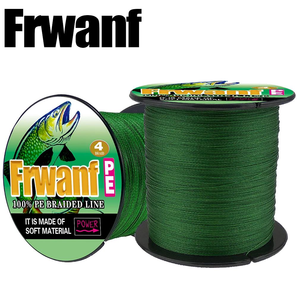 Frwanf المتعددة الشعيرات خيط صنارة الصيد 500 متر 547 ياردة مزين PE خط ل الكارب الصيد سلك 10 20 30 40 50 60 70 80LB الأسود