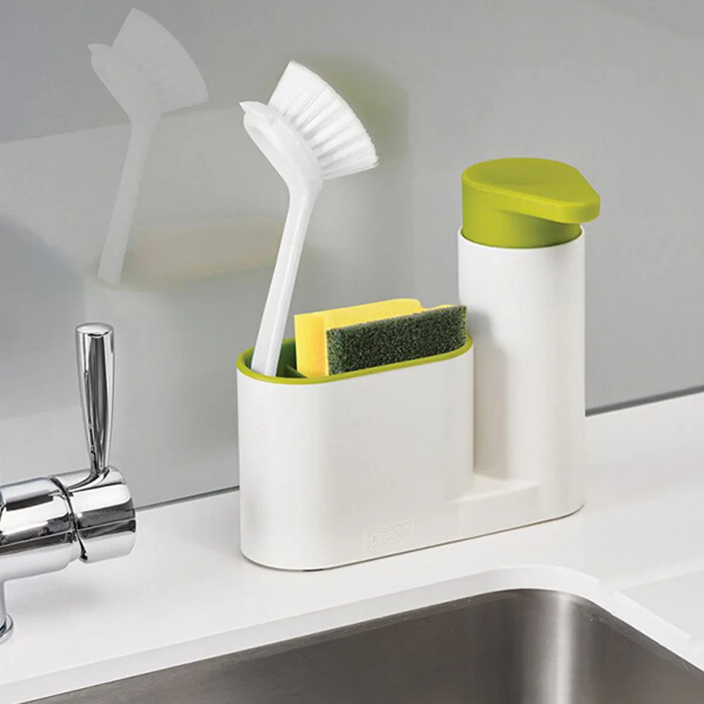 

Washing Sponge Kitchen Storage Shelf Multifunctional Sink Detergent Soap Dispenser Hand Sanitizer Bottle Storage Rack