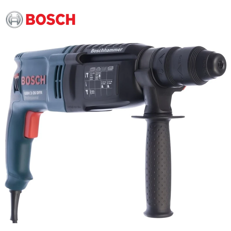 Перфоратор электрический Bosch GBH 2 26DFR (Мощность 800 Вт, сила удара 2,7 Дж, Патрон SDS+,900 об/мин, 4000 уд/мин, максимальный диаметр сверления по дереву 30 мм, металлу 13 мм, бетону 26 мм, коронкой 68 мм, 3 режим|Электрические сверла| | АлиЭкспресс