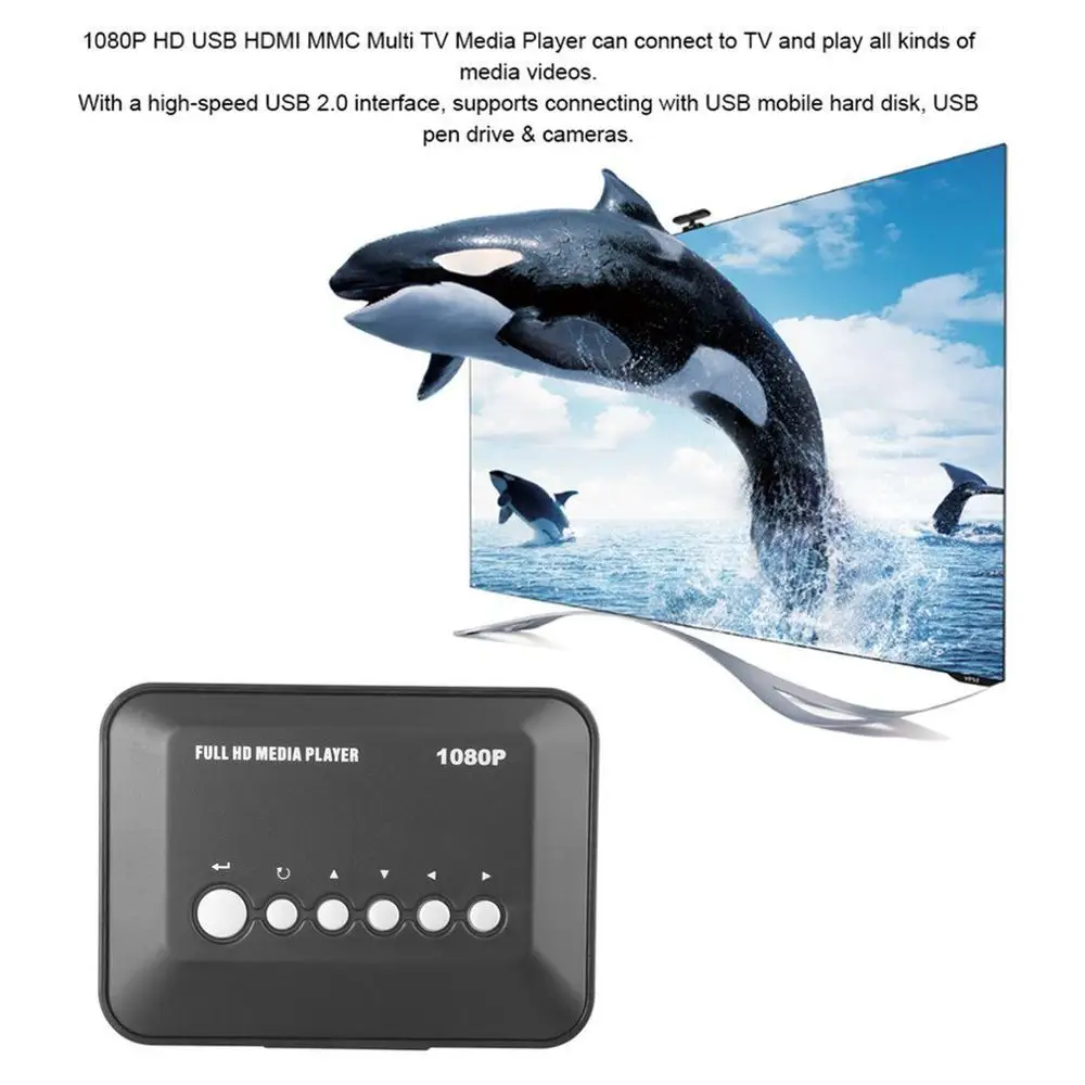 1080 P Профессиональный Full HD USB HDMI мультимедиаплеер видео MMC RMVB MP3 Домашнее использование