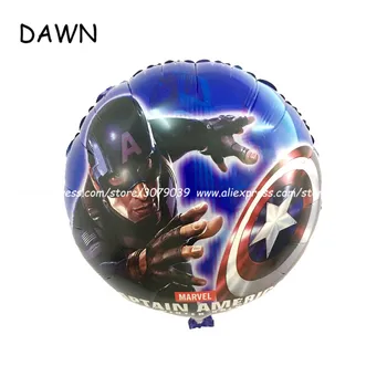 

wholesale 50pcs/lot 18inch American Captain Superherp Helium Balloons Foil Balls Toys Party Supplies