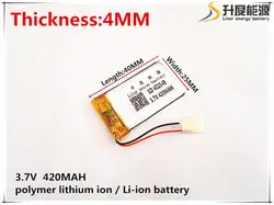 3,7 в 420 мАч 402540 литий-полимерный Li-Po Li ion Перезаряжаемые Батарея клетки для Mp3 MP4 MP5 gps