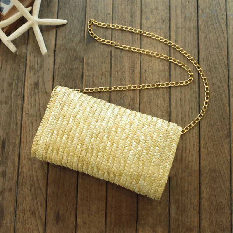 Women Clutch Bag Bohemian Cherry Female Summer Beach Straw Bags Lady Travel Shoulder Bag Handmade Knit Crossbody Bolsa SS3037 (6)