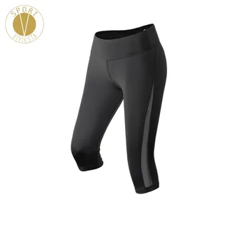 

Side Mesh Panel Capri Leggings Women's Lady Running Yoga Gym Sports Active Lightweight Sheer Sexy Crop Tights Pants XL Plus Size