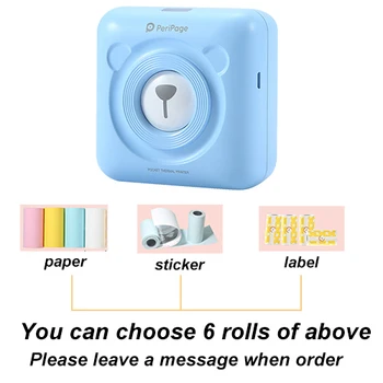 

Peripage A6 300dpi Photo Pocket Printer With 6 roll Paper