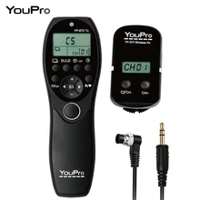 YouPro LCD Timer Shutter Release Transmitter Receiver 2.4G Wireless 32 Channels for Nikon Fujifilm Kodak DSLR Cameras