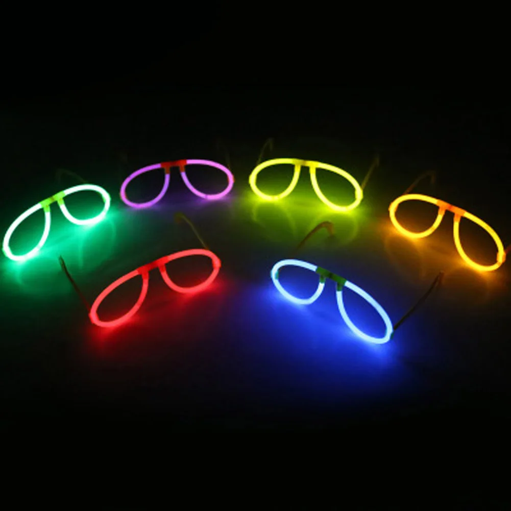 

1 Pcs Random Color Glow Fluorescence Glasses LED Skull Light Luminous Sticks Neon Xmas Party GS0045R Flashing Novelty Toy