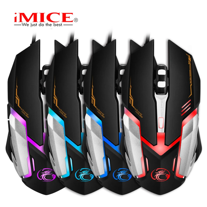  iMICE Wired Gaming Mouse USB Optical Mouse 6 Button V6 2400DPI Computer Pc Mouse for CS DOTA LOL Ga
