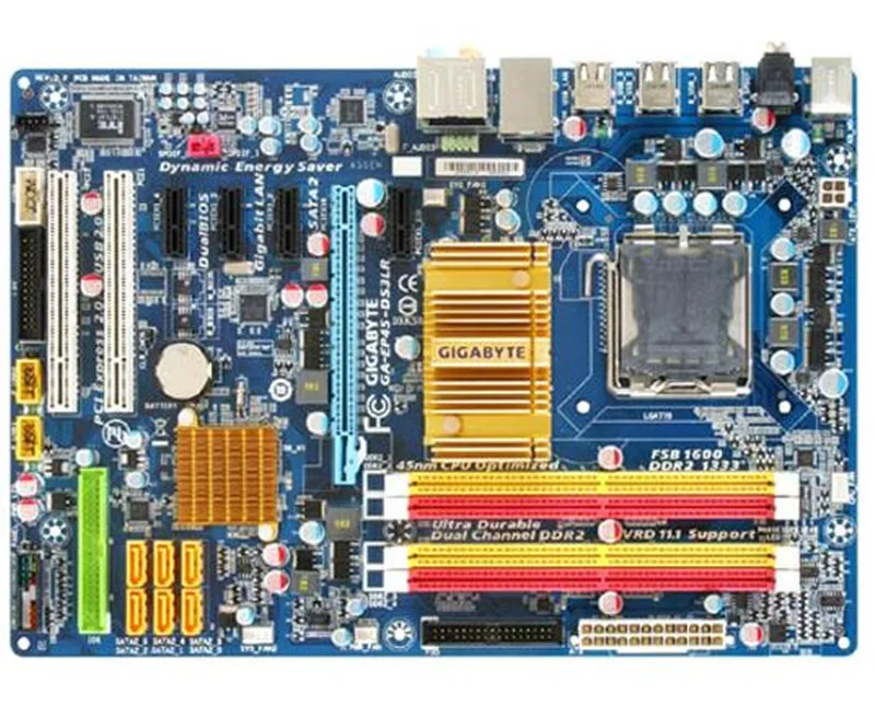 Оригинальная б/у настольная материнская плата для Gigabyte GA-EP45-DS3LR P45 с поддержкой LGA