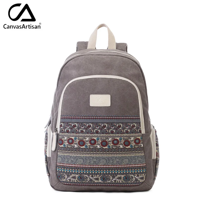 Canvasartisan женский рюкзак Canvans Ретро Цветочный стиль Женский ноутбук рюкзаки