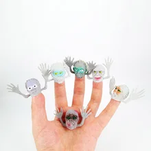 Funny!! Novel PVC Ghost Finger Puppet For Telling Stories Halloween Funny Toy Action Figure Toy For Children Gift