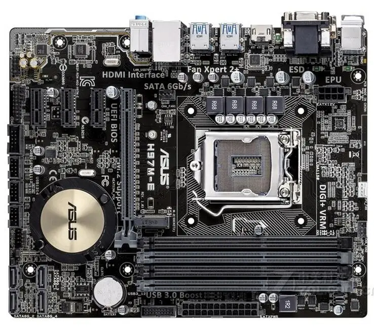 

Socket LGA 1150 For ASUS H97M-E Original Used Desktop for Intel H97 Motherboard DDR3 USB3.0 SATA3 PCI-E3.0