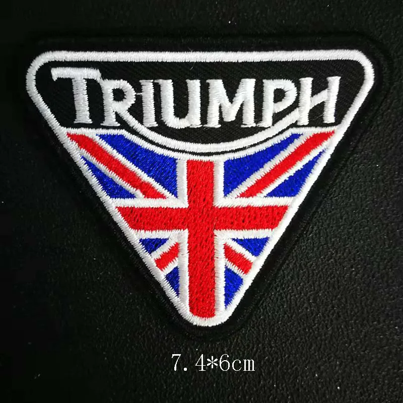 TRIUMPH мотоциклы индивидуальная бирка с железной вышивкой патч для поддержки куртки, панк мотоцикл вышивка Скелет Байкерский значок - Цвет: style2-1pcs