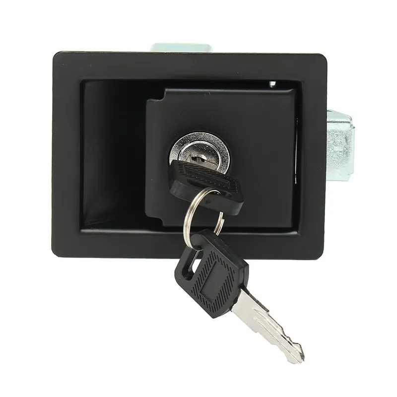 MTGATHER RV سيارة مجداف دخول مزلاج قفل الباب مقبض مقبض ديدبولت مقطورة + مفاتيح تقريبا 9x6.8x4 cm الساخن بيع