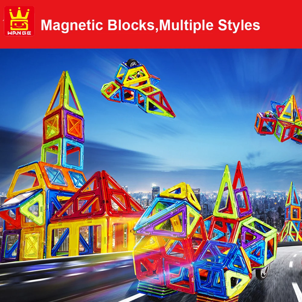 

20-166pcs Magnetic Designer Construction Set Model & Building Toy Plastic Magnetic Blocks Educational Toys For Kids Gifts