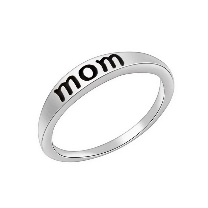 

Stainless Steel Anti-allergy Ring Heart Crown Selfless Mom Dad Rings Mother's Day Gift Fashion Rings For Women 2019 Wholesale