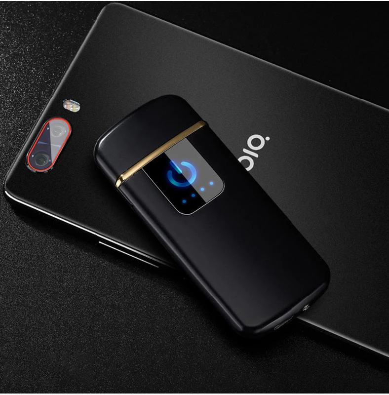 Tungsten Turbo USB Lighter Touch-senstive Switch Lighter Cigarettes For Smoking Ciga Electronic Lighter Free Laser Logo