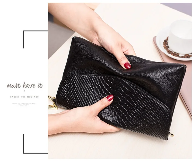 MJ Brand Serpentine Genuine Leather Women Messenger Bag Female Small Crossbody Bag Natural Real Leather Day Clutch with Wristlet (12)