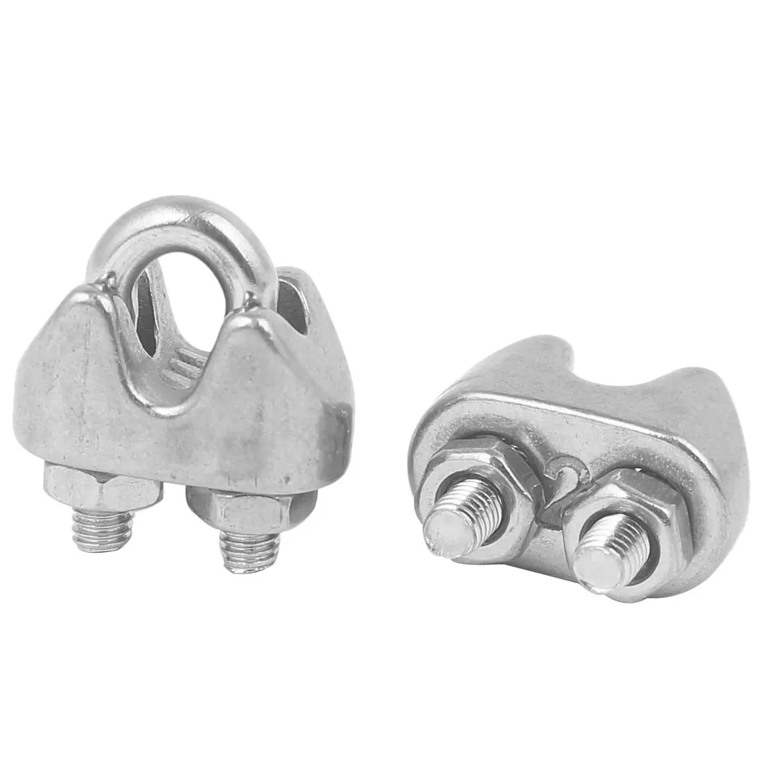 

UXCELL 2Pcs M2 3mm 0.12" U-Shape Bolt Saddle Clamp 304 Stainless Steel Cable Wire Rope Clip