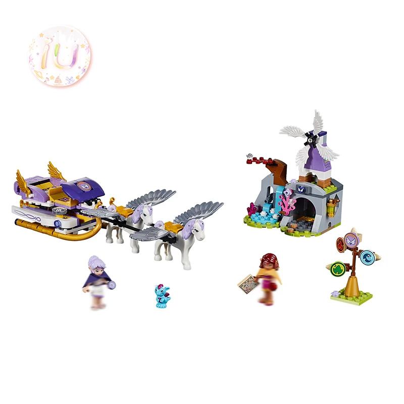 

legoings BELA 10413 Girls Aira's Pegasus Sleigh Building Blocks Kit Toys For Children 318Pcs Compatible 41077 Birthday Gifts