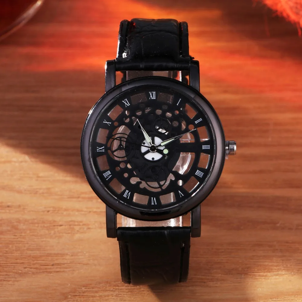 

New Skeleton Watch Men Top Brand Luxury Famous Male Quartz Watch Wrist For Men Quartz-Watch relogio masculino erkek kol saati