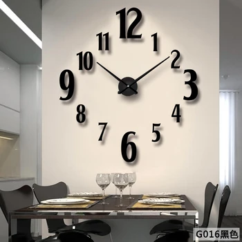 

M.Sparkling 2018digital wall clock Roman numerals design 3D large round wall clock DIY self adhesive living room clocks for home