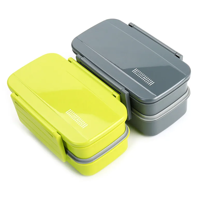 2Colors 750ml Double Layers Portable Microwave Lunch case Tableware set ...