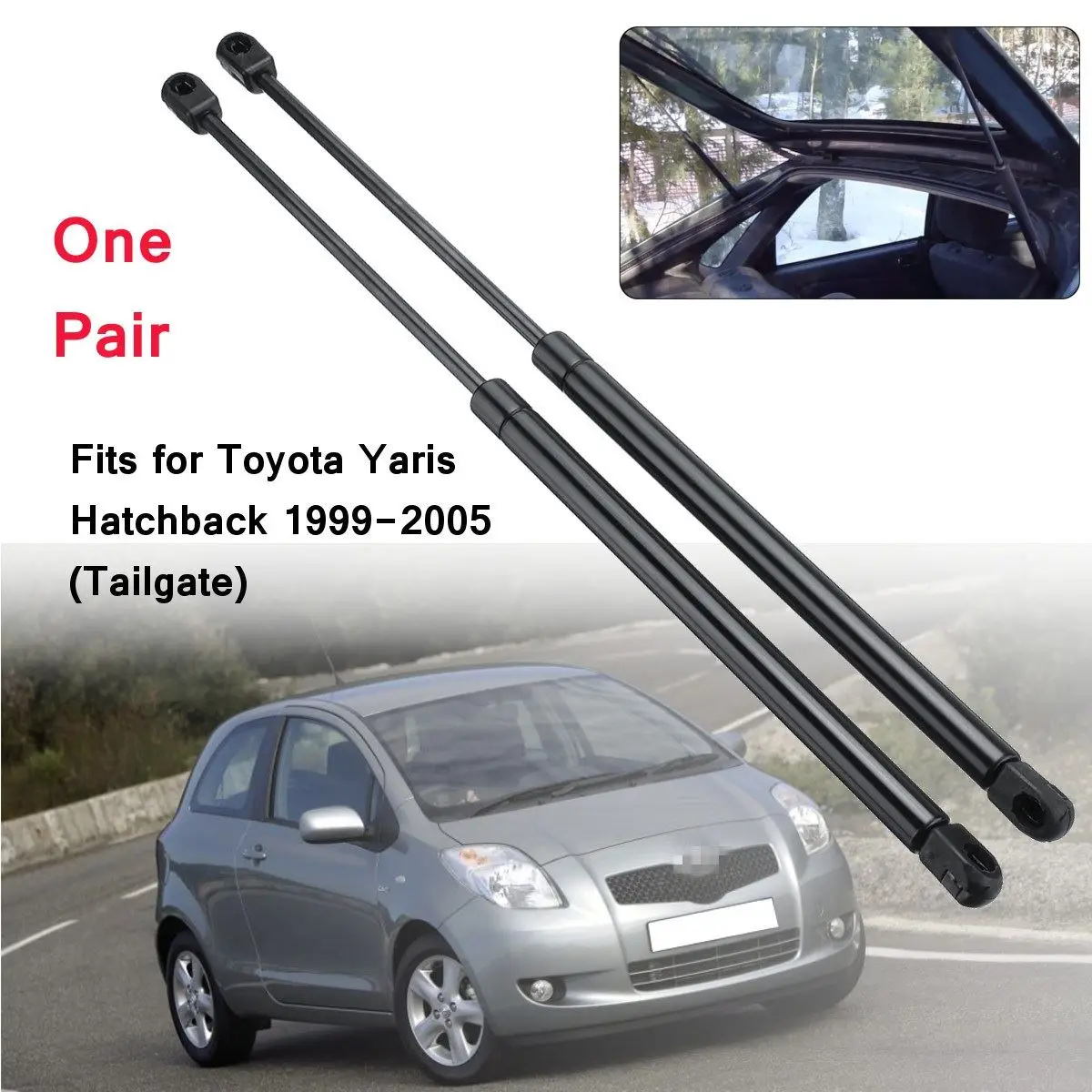 2Pcs Car Rear Tailgate Boot Gas Struts Support For Toyota Yaris