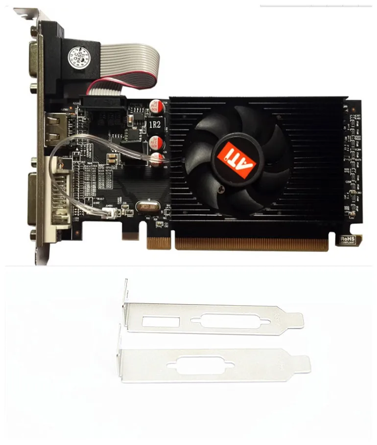Новая мини Видеокарта ITX HPTC с половинной высотой оригинальная видеокарта HD7450 2G 64