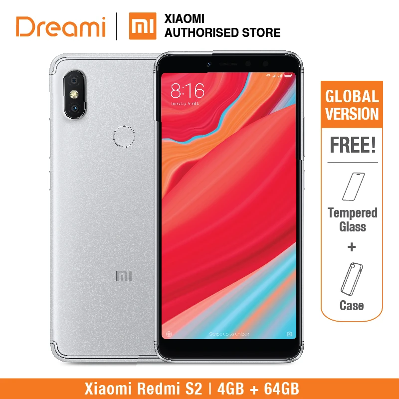 Глобальная версия Xiaomi Redmi S2 64 Гб Встроенная память 4 Оперативная Фирменная