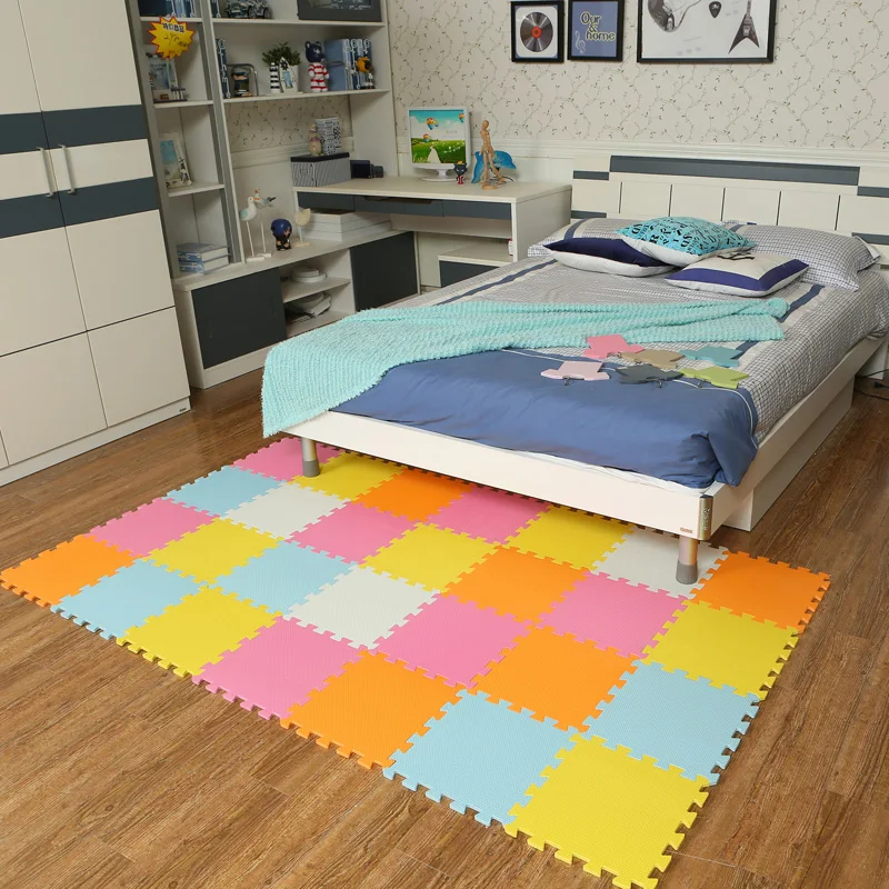 

Baby EVA Foam Play Puzzle Mat Customized Colors Interlocking Exercise Tiles Floor Carpet Rug for Kid 30cmX30cmX1cm GYM Yoga Mats