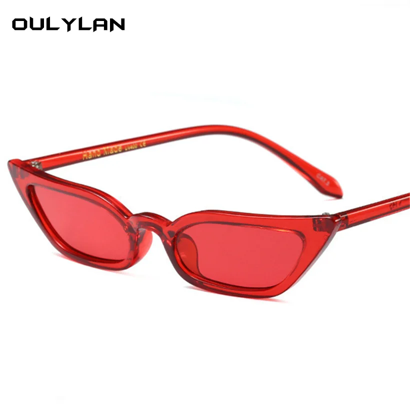 

Oulylan Women Retro Cat's Eye Sunglasses Yellow Purple Lenses Sun glasses Cateye Luxury Brand Designer Glasses for Female UV400