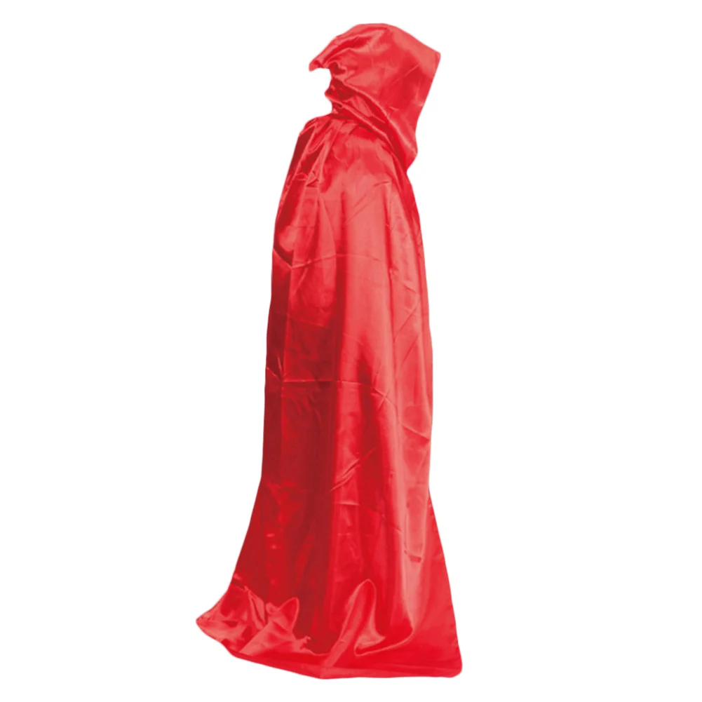 Плащ Вампира с капюшоном, средневековый костюм ведьмы, плащ длиной до пола, костюм на Хэллоуин - Цвет: Красный