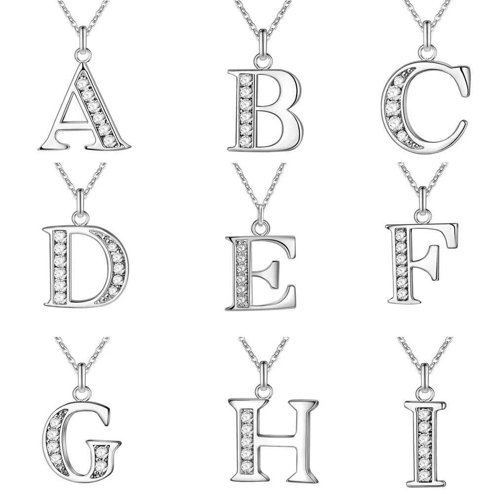 Цепочка с подвеской буквой алфавита от A до S 26 дюймов|collar a|letter pendantnecklace women |