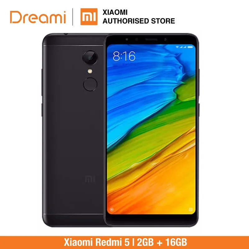 

Global Version Xiaomi Redmi 5 16GB Rom 2GB Ram (Brand New and Sealed Box)