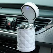 2 цвета пепельница светодиодный фонарь раскладушка мусорный бак авто мусорный футляр для хранения мусора