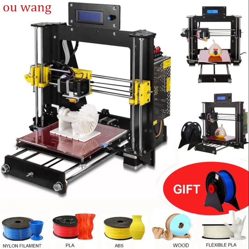 3d принтер Prusa i3 Reprap MK8 DIY Kit MK2A ЖК-контроллер с нагревателем CTC повторная печать с отключением питания