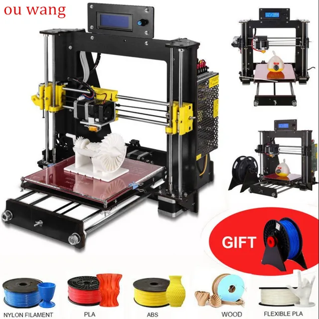 Cheap 2019 NEW 3D Printer Prusa i3 Reprap MK8 DIY Kit MK2A Heatbed LCD Controller CTC  Resume Power Failure Printing