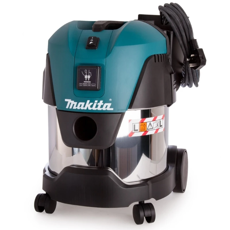Пылесос для сухой и влажной уборки Makita VC2012L (Мощность 1000 Вт, вместимость пылесборника 20 л, длина шланга 3,5 м, HEPA фильтр, функция сбора жидкости, функция подключения  электроинструмента)