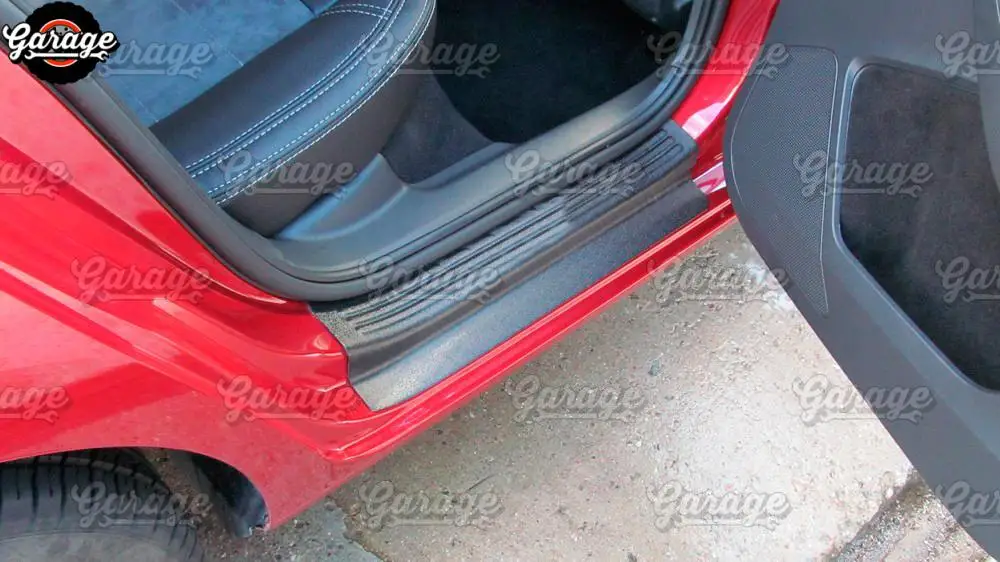 Защитные накладки на пороги для Skoda Rapid 2013- ABS пластиковые накладки аксессуары защитные пластины царапины Тюнинг Автомобиля