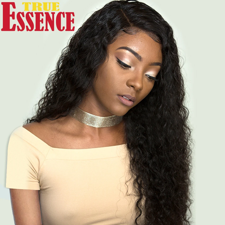 True Essence Hair Curly 360 Lace Frontal Wigs For Black Women Pre Plucked  Deep Wave Remy Human Hair Lace Front Wigs| | - AliExpress