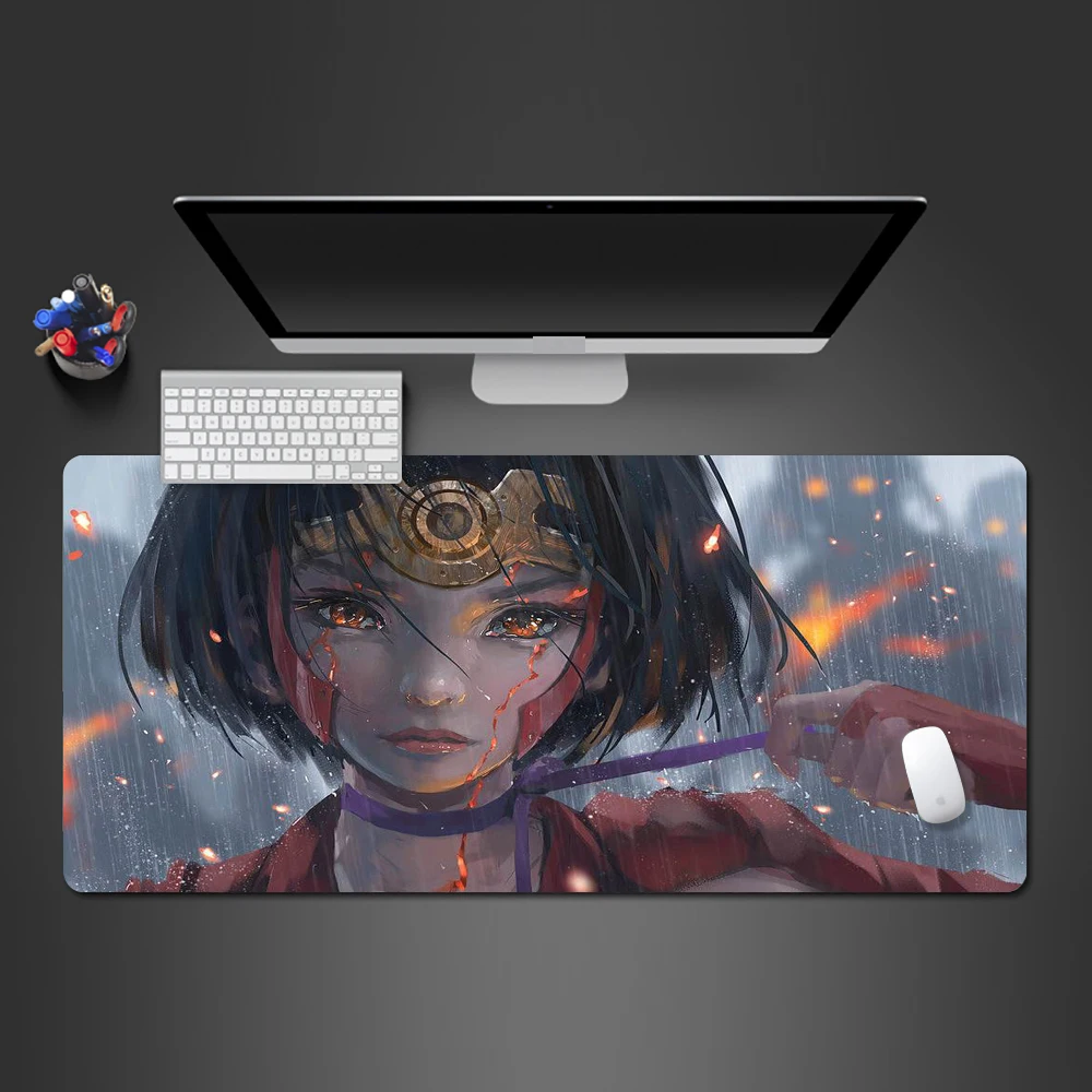 

Mousepad Ghost Dao Flame Girl Non-slip Laptop Mouse Pad Personalized Professional Computer Keyboard High Quality Mause Pad
