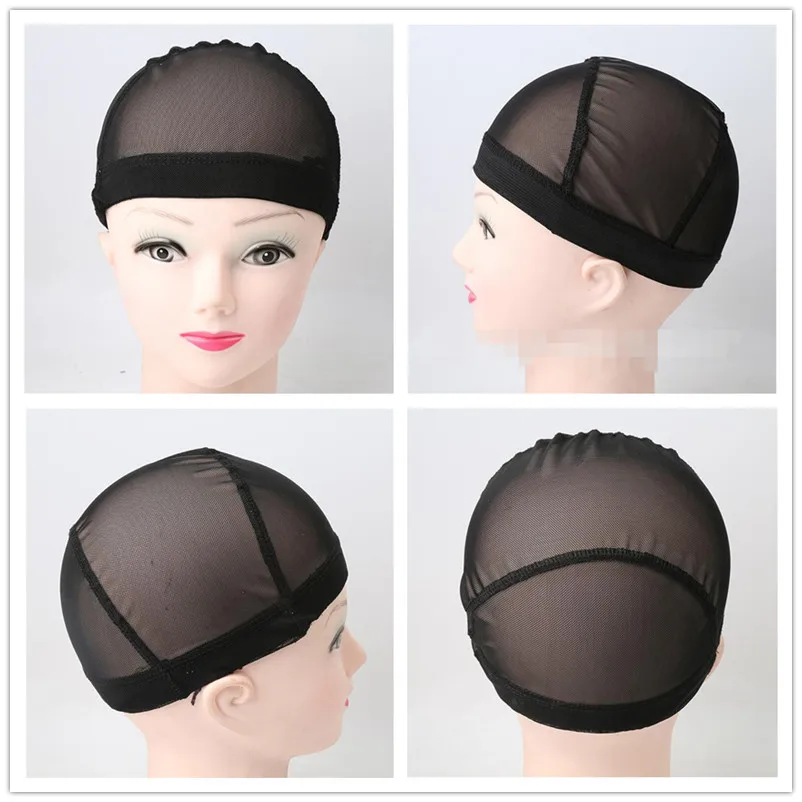Goedkoop Groothandel Fashion Rekbaar Weven Cap Elastische Nylon Mesh Net Dome Stijl Mesh Pruik Cap Voor Maken Zwarte Kleur