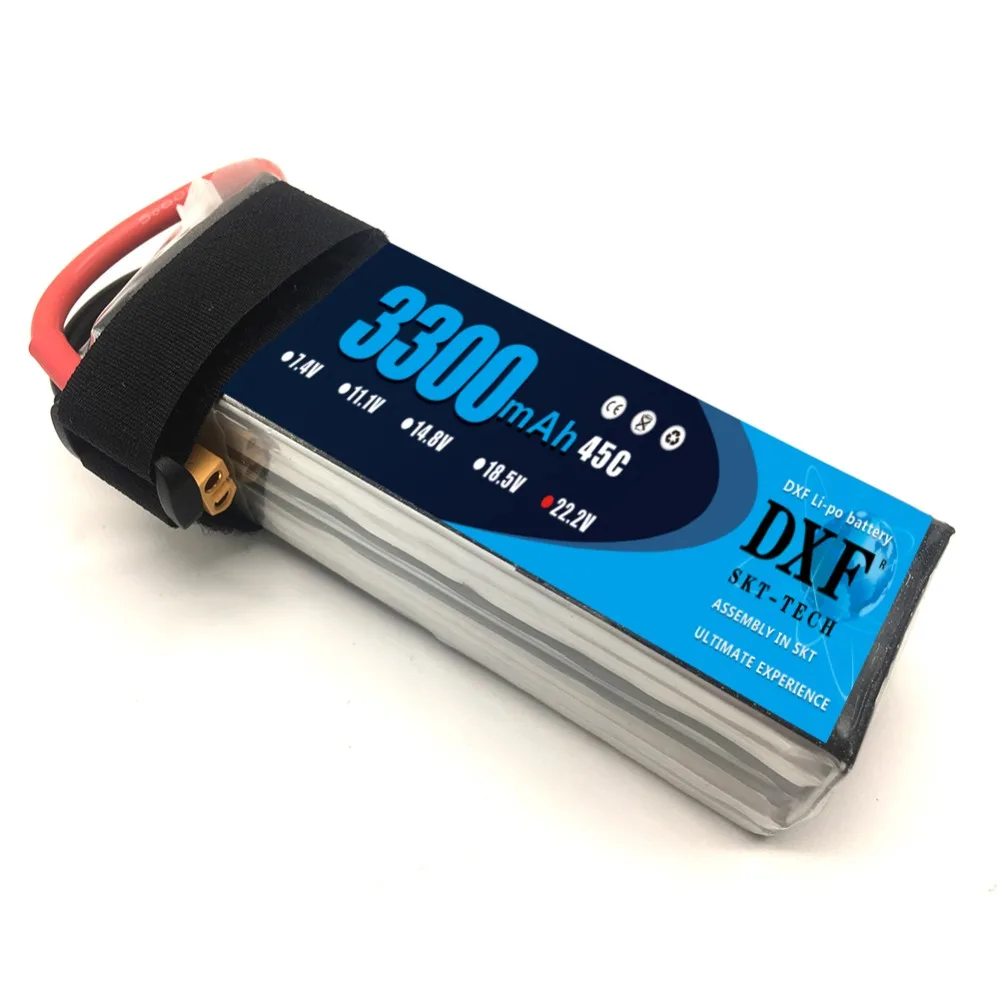 

DXF Lipo Battery 6S 22.2V 3300MAH 60C MAX120C T/XT60 LiPo RC Battery For Rc Helicopter Car Boat drone truck quadcopter