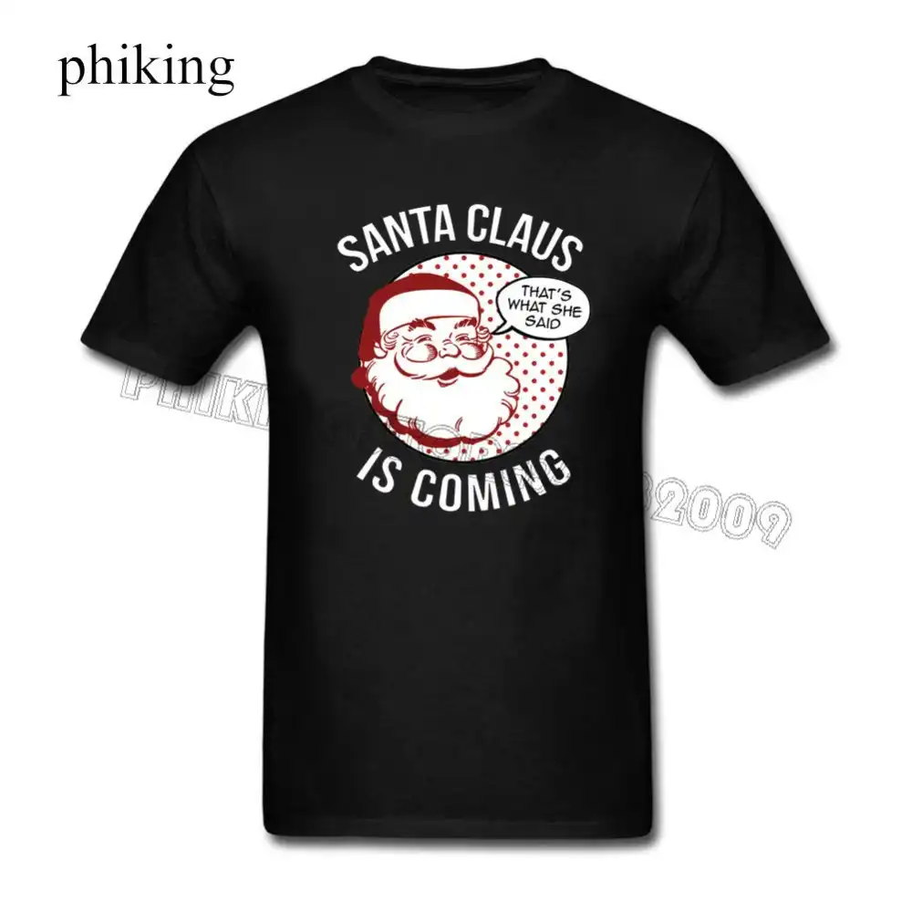 Футболка Дизайнер Короткие Санта Клаус Приходит Шеи Экипажа Zomer Футболки Для