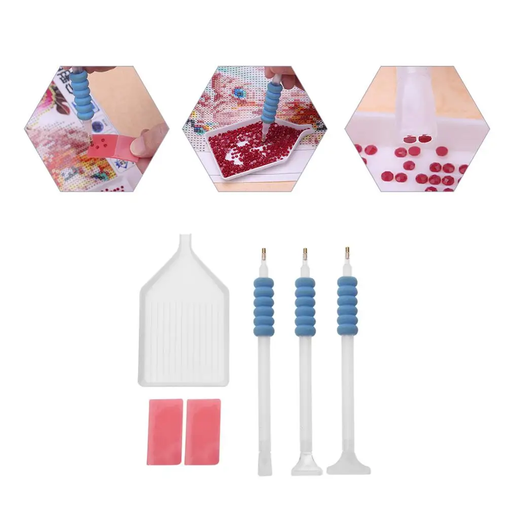 

DIY Diamond Painting Accessories 5D Diamond Painting Cross Stitch Embroidery Pen Tools Set Mosaic Glue Pen Kit Tweezers
