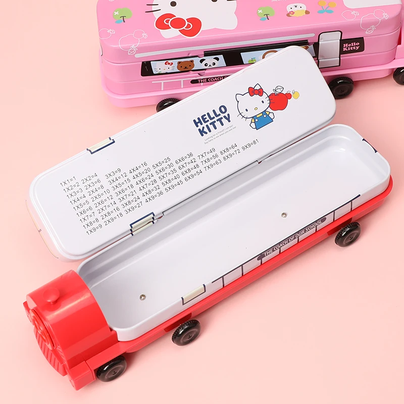 Пенал Hello kitty в форме поезда канцелярский чехол школьный поставщик многослойный